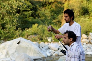 Fishing at Raju’s Guesthouse